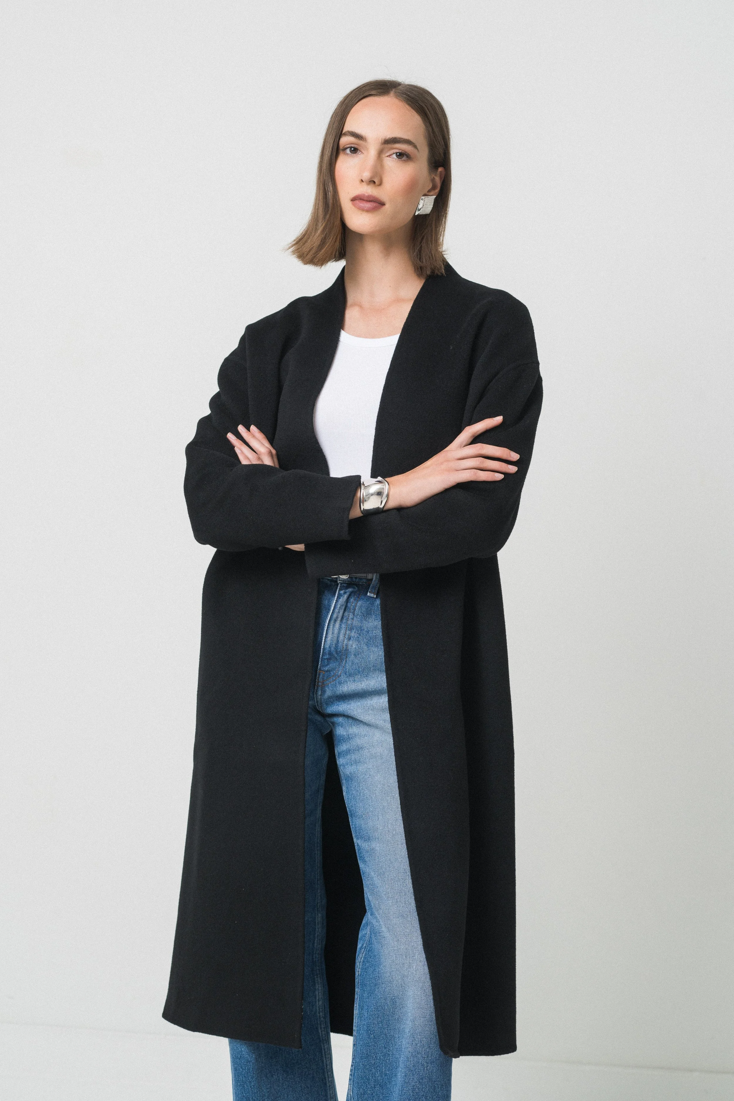 Sloan - Pure Cashmere Midi Wrap Coat - Camel — Heather Lynn